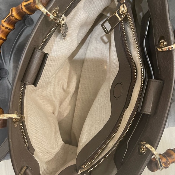 Gucci brown tote with bamboo handles!! Never used! NWOT - Picture 9 of 14